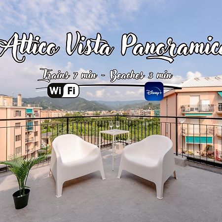 Penthouse Panoramic View - Sea 3Min - Ac - Wifi Appartement Albisola Superiore Buitenkant foto
